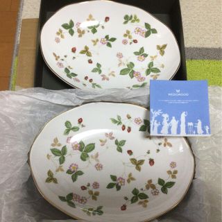 ウェッジウッド(WEDGWOOD)のウェッジウッド ワイルド ストロベリー オーバルディッシュ(食器)