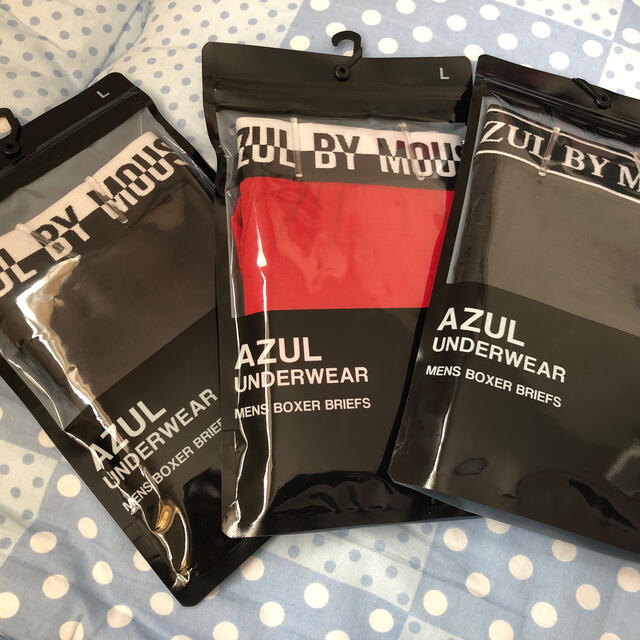 AZUL by moussy(アズールバイマウジー)のセゾン様専用　ｱｽﾞｰﾙﾊﾞｲﾏｳｼﾞｰ ﾎﾞｸｻｰﾌﾞﾘｰﾌ L 3枚組 新品 メンズのアンダーウェア(ボクサーパンツ)の商品写真