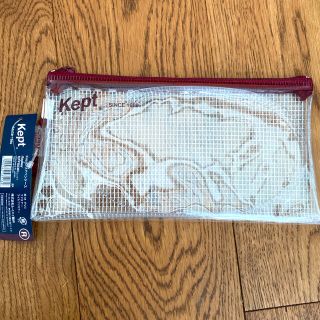 【新品】kept クリアペンケース　レッド(ペンケース/筆箱)