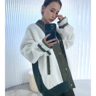 アメリヴィンテージ(Ameri VINTAGE)のKNIT BOA BLOUSON(ブルゾン)