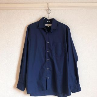 インディヴィジュアライズドシャツ(INDIVIDUALIZED SHIRTS)の【美品】インディビジュアライズド　シャツ　ネイビー　Sサイズ(シャツ)