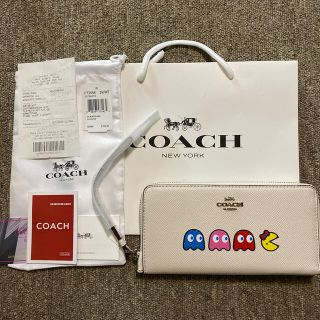 コーチ(COACH)のCOACH 長財布 パックマン限定コラボ F73444 リストレット チョーク(財布)