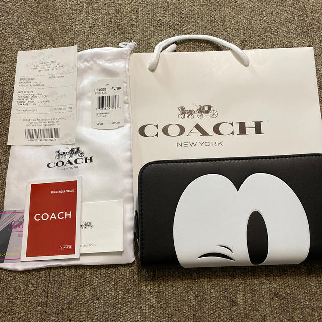 COACH 長財布 ディズニーコラボ ミッキー ウインク