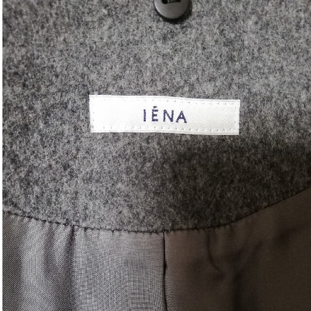 IENA 2wayノーカラーフーディーコート