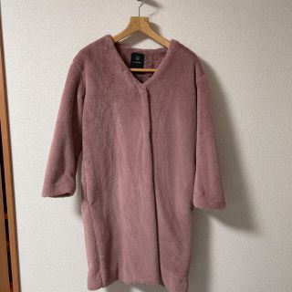 ダブルクローゼット(w closet)のw closet ファーコート　ピンク(毛皮/ファーコート)