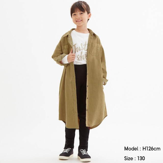 GU(ジーユー)のコーデュロイ　ワンピース キッズ/ベビー/マタニティのキッズ服女の子用(90cm~)(ワンピース)の商品写真