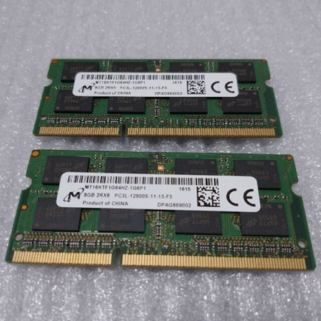 特売 ラップトップ用DDR3Lメモリ 8GB x 4枚 PC3L-12800S PCパーツ