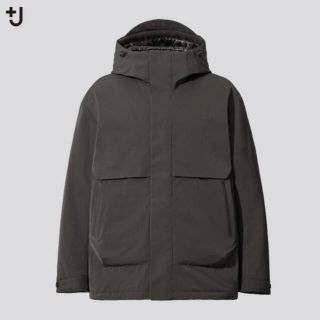 ユニクロ(UNIQLO)のUNIQLO +J ハイブリッドダウンオーバーサイズ　ダークグレー(ダウンジャケット)