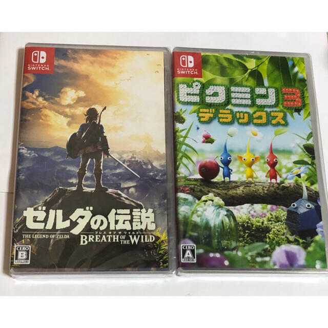 魅力的な Nintendo Switch - 任天堂Switch ゼルダの伝説ブレスオブザワイルド＆ピクミン3デラックス 家庭用ゲームソフト