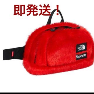 シュプリーム(Supreme)のSupreme NorthFace Faux Fur Waist Bag 赤(ウエストポーチ)