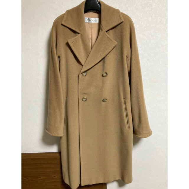 MaxMara 白タグ ダブルフェイス カシミヤ ウール 比翼 ロング コート