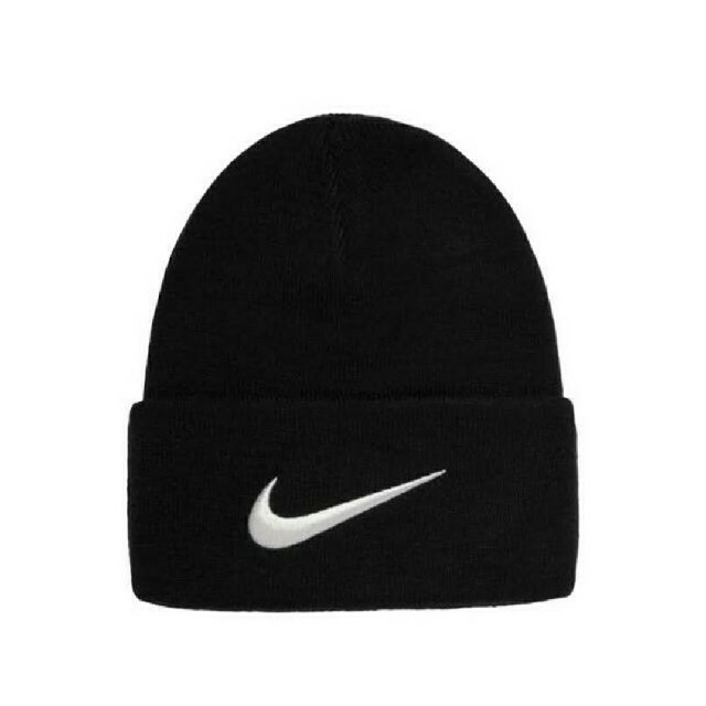 STUSSY(ステューシー)のSTUSSY NIKE CUFF BEANIE BLACK  ビーニー  黒 メンズの帽子(ニット帽/ビーニー)の商品写真