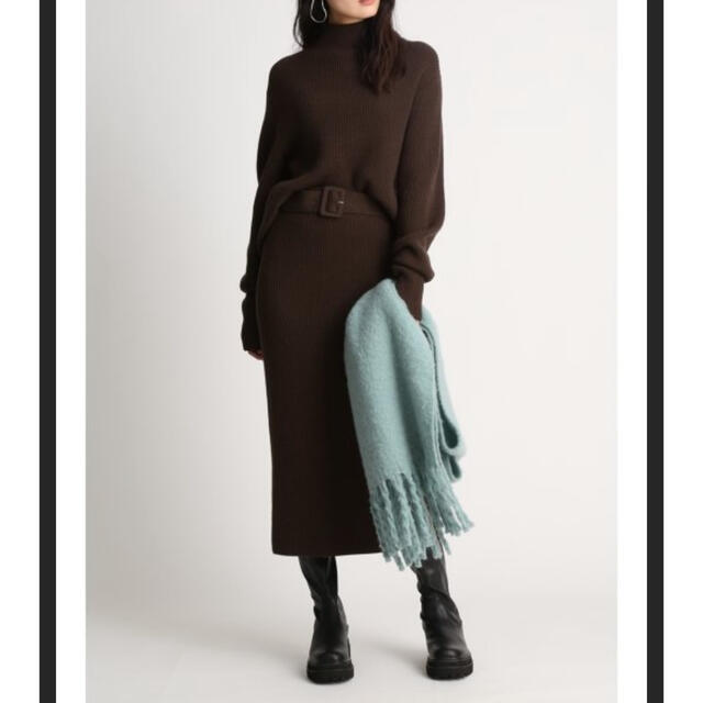 Mila Owen(ミラオーウェン)のミラオーウェン ハイネックニットストレートスカートSET レディースのトップス(ニット/セーター)の商品写真