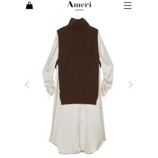 アメリヴィンテージ(Ameri VINTAGE)のameri VEST LAYERED SHIRT DRESS(ロングワンピース/マキシワンピース)