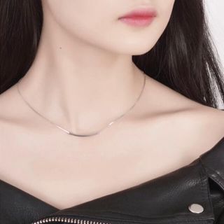 エモダ(EMODA)のカーブ メタルプレート シルバー 925 ネックレス(ネックレス)