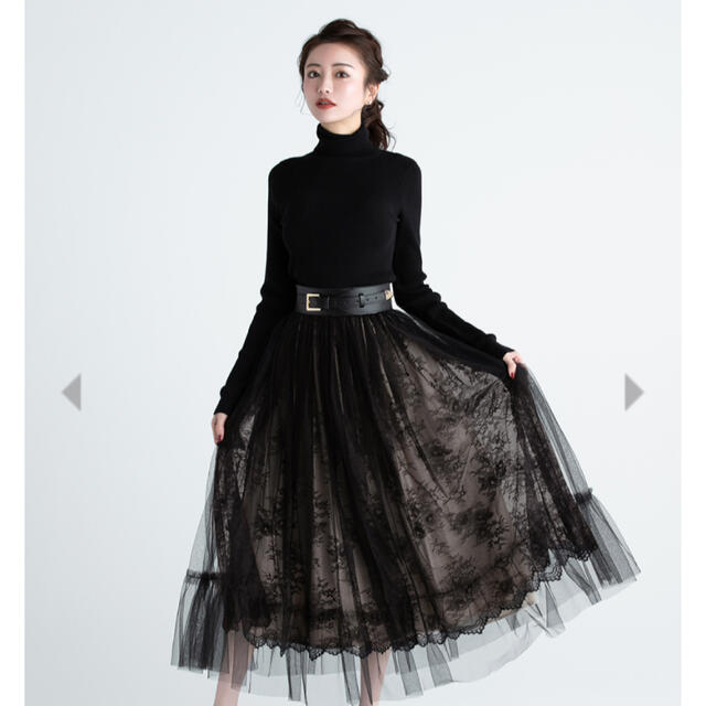 エミリアウィズ  チュールスカート レディースのスカート(ロングスカート)の商品写真