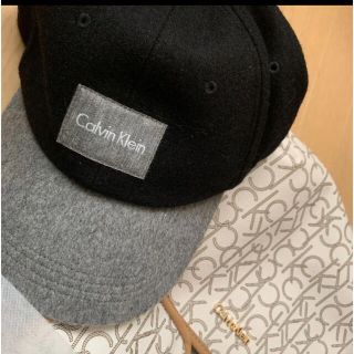 シーケーカルバンクライン(ck Calvin Klein)の新品 カルバンクライン ジーンズ キャップ ハット 帽子 ロゴ つば広 グレー(キャップ)