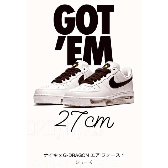 NIKE × G-DRAGON ナイキ エアフォース1 パラノイズ 27cm靴/シューズ