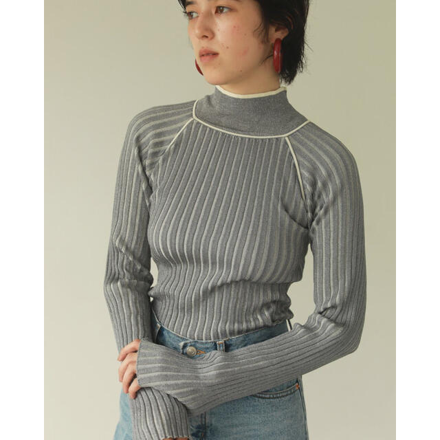 TODAYFUL(トゥデイフル)のtodayful  Raglan Stripe Knit  アイスブルー レディースのトップス(ニット/セーター)の商品写真