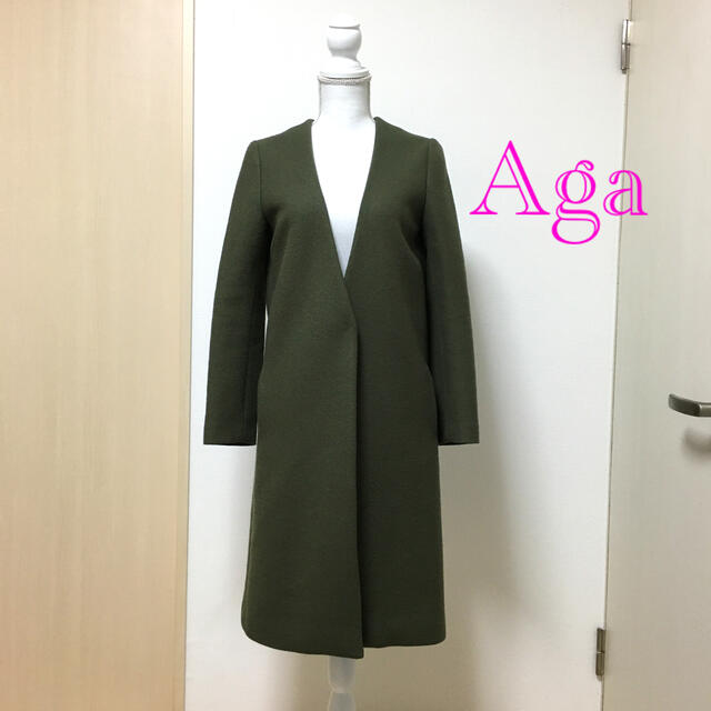 SCOT CLUB(スコットクラブ)のSCOT CLUB  Aga ノーカラーコート レディースのジャケット/アウター(ロングコート)の商品写真