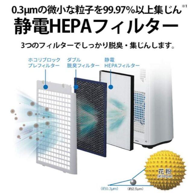 シャープ 加湿空気清浄機 プラズマクラスター ~17畳 KC-F70-W 3