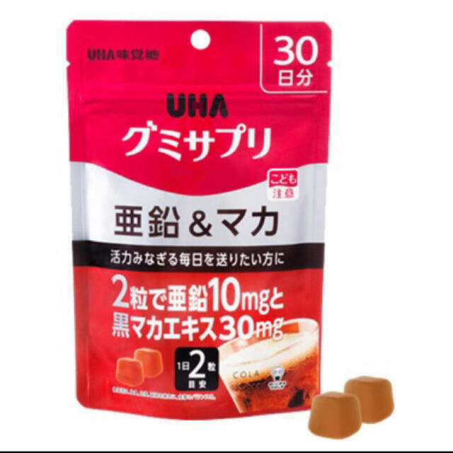 UHA味覚糖(ユーハミカクトウ)のUHA味覚糖　グミサプリ　亜鉛&マカ 30日分 食品/飲料/酒の健康食品(その他)の商品写真