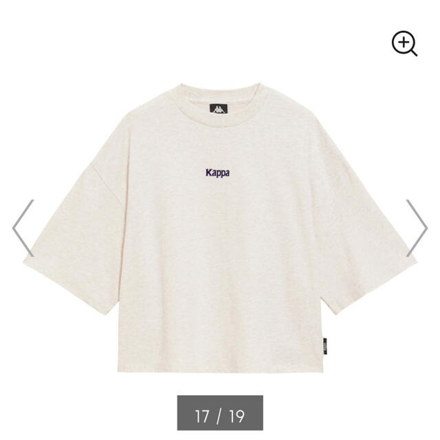 GU(ジーユー)のクロップドT(5分袖)Kappa レディースのトップス(Tシャツ(長袖/七分))の商品写真