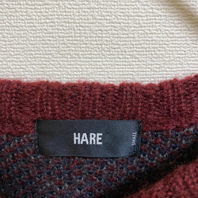 HARE(ハレ)のメンズ　レディース　ハレ　hare 柄ニット　チェック　ストライプ  モヘア　 メンズのトップス(ニット/セーター)の商品写真