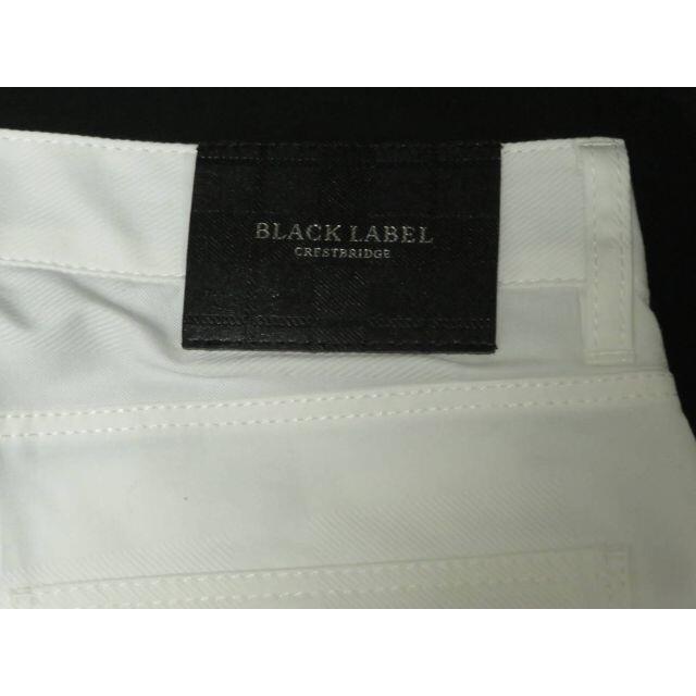 ブラックレーベル クレストブリッジ 白のブロックチェック柄パンツ W73