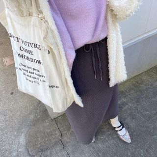 ワンアフターアナザーナイスクラップ(one after another NICE CLAUP)のThermal knit skirt(ロングスカート)