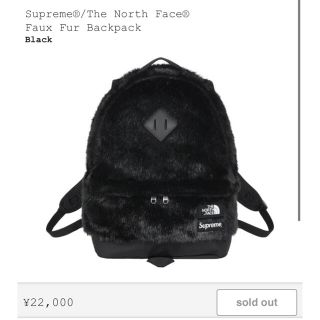 シュプリーム(Supreme)の定価以下supreme/north face Faux Fur Backpack(バッグパック/リュック)