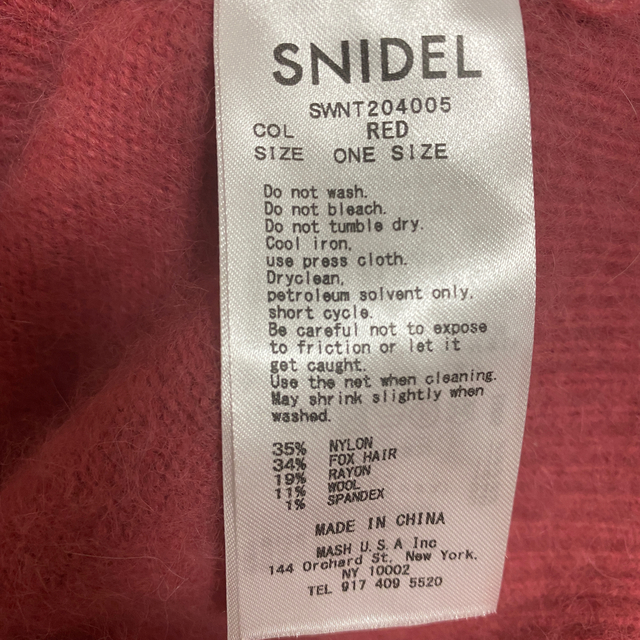 SNIDEL - ラクーンショートボレロカーディガン RED レッド ニットの
