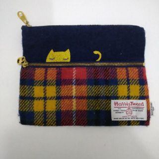 ツモリチサト(TSUMORI CHISATO)の匿名発送　美品　ほっこりかわいい ハリスツイード ツモリチサト ポーチ(ポーチ)