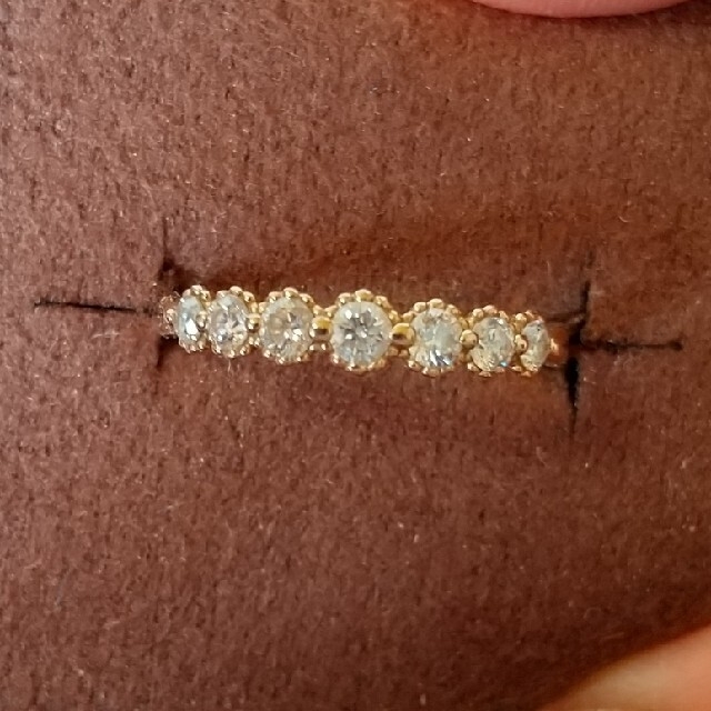 値下げ不可　k18 ピンクゴールド ダイヤモンドリング レディースのアクセサリー(リング(指輪))の商品写真