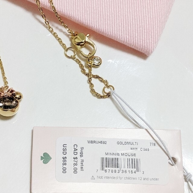 kate spade new york(ケイトスペードニューヨーク)の【新品】kate spade  ケイトスペード  ネックレス ミニーマウス レディースのアクセサリー(ネックレス)の商品写真