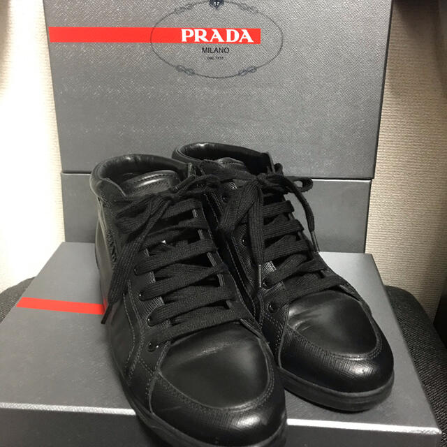 PRADA プラダ　羊革シューズ　ブラック