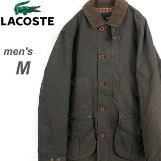 ラコステ(LACOSTE)の【希少デザイン☆1点物】ラコステ ハンティングジャケット ブラウン 胸ロゴ(ブルゾン)