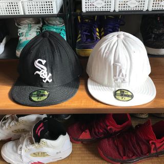 ニューエラー(NEW ERA)のnew era・セット激安・普通に被れますが状態イマイチ(キャップ)