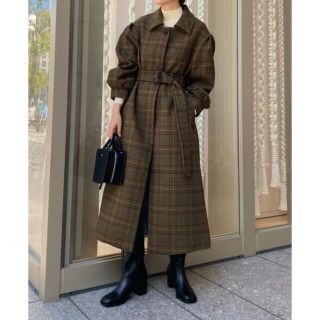 マウジー(moussy)のyume様専用BIG COLLAR CHECK コート moussy (ロングコート)