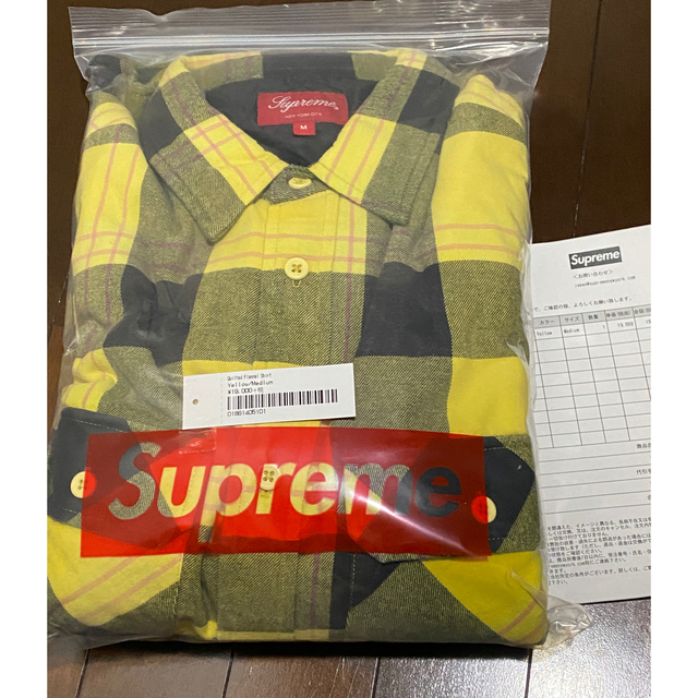 Supreme Quilted Flannel Shirt YELLOW M