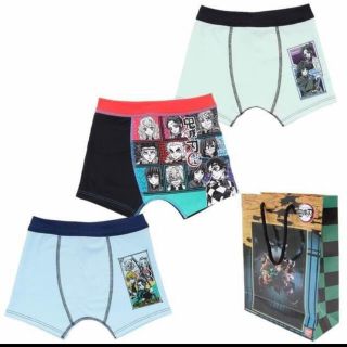 120】新品 鬼滅の刃 ボクサーパンツ ブリーフ 下着 120cm 3点セットの