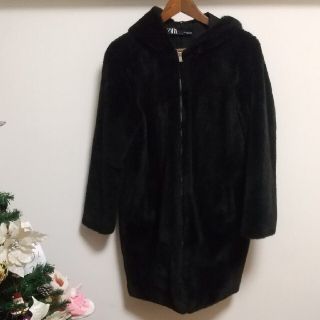 ザラ(ZARA)の※専用出品※ZARA  フェイクファー コート黒(毛皮/ファーコート)