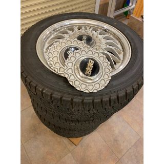 グッドイヤー(Goodyear)のBBS 日産純正 鍛造 用の キャップ4つのみ(タイヤ・ホイールセット)