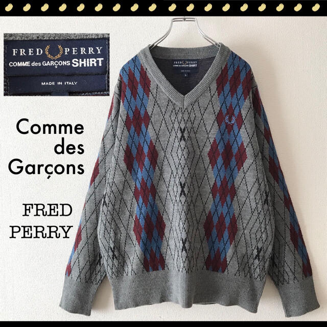 割引購入 Comme des Garçons★フレッドペリー★イタリア製★アーガイルニット ニット/セーター