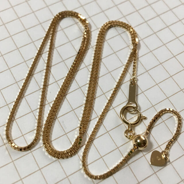 k18 ネックレスチェーン スライドアジャスター - ネックレス