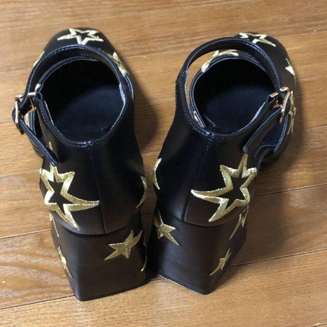 moussy(マウジー)の新品未使用◆moussy（マウジー）【STAR PUMPS】サイズＳ ブラック  レディースの靴/シューズ(ハイヒール/パンプス)の商品写真