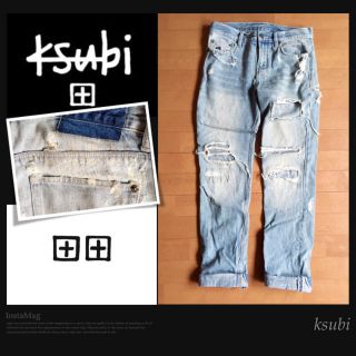 ksubiダメージデニム24インチ