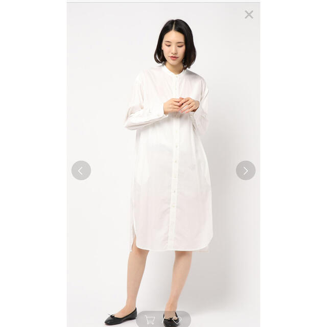 新品】n.o.r.c 白 バンドカラー シャツワンピースの通販 by horihome ... 【新品】n.o.r.c 白 バンドカラーシャツ ロングシャツ