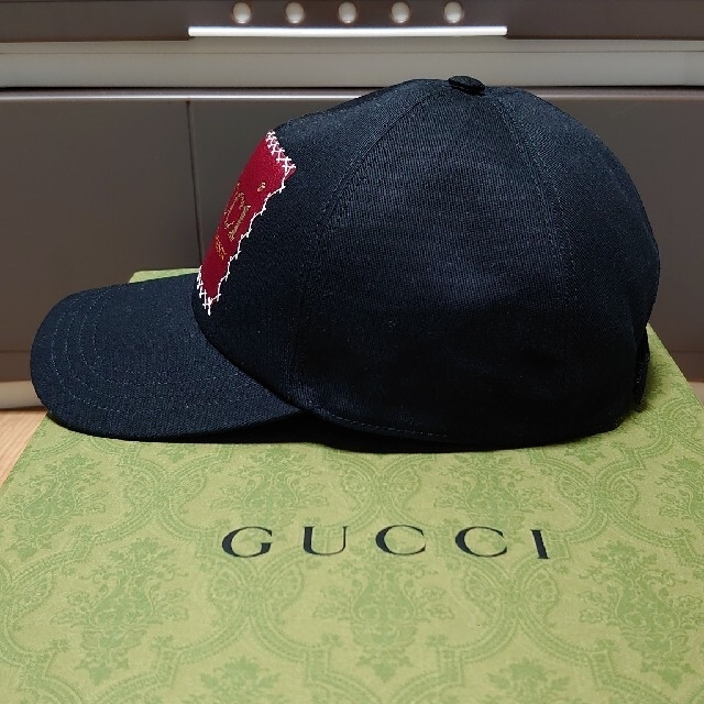 Gucci(グッチ)の試着のみ！GUCCI ラベル付きコットンキャップ 公式オンライン購入品  メンズの帽子(キャップ)の商品写真