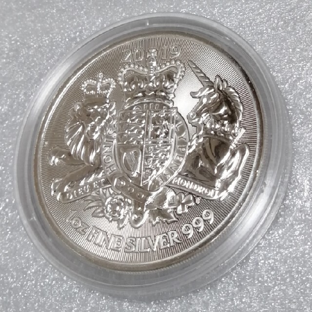 イギリス 2019 国章 銀貨 エンタメ/ホビーの美術品/アンティーク(貨幣)の商品写真